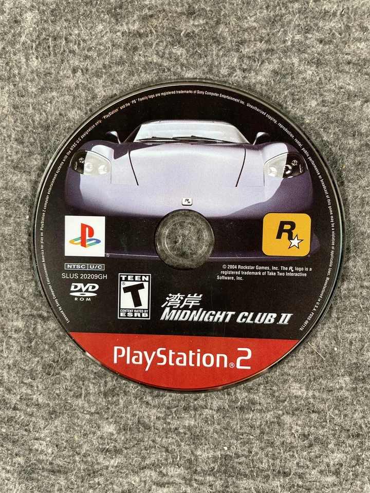Midnight Club II PlayStation 2 PS2 Game Disc Rockstar NTSC SLUS 20209GH - Image 1 of 3