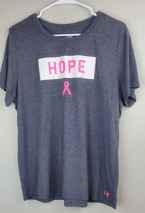 Camiseta para mujer Under Armour talla XL semi-ajustada Hope concientización sobre el cáncer de mama - Imagen 1 de 8
