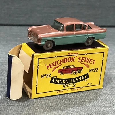1958 Matchbox Vauxhall Cresta Bronze /   Turq, Green Wndws, Gray Plastic Wheels  - Image 1 of 4