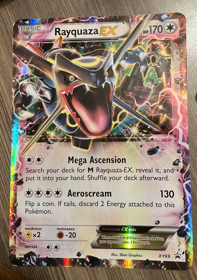 Shiny Rayquaza EX XY69 Pokémon Jumbo Card Black Star Promo Excellent TCG Rare - Image 1 of 1