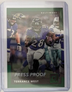 2017 Donruss Press Proof Green TERRANCE WEST #99 BALTIMORE RAVENS ๐ - Picture 1 of 1