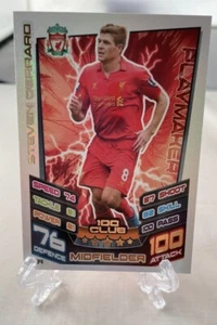 TOPPS MATCH ATTAX PREMIER LEAGUE 2012/13 STEVEN GERRARD 100 HUNDRED CLUB NO 504 - Picture 1 of 2