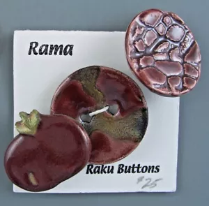 RAMA-RAKU BUTTON SET - 3 - Picture 1 of 8