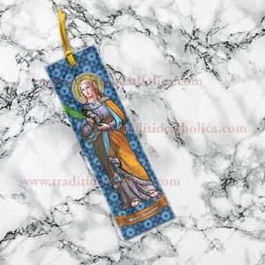 Marcador de Escritura Bíblica laminado transparente Santa Anastasia CLARO. - Imagen 1 de 4