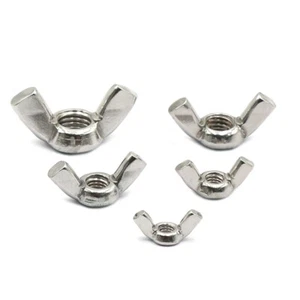 304 Stainless Steel Wing Nut M3M4M5M6M8M10 Hand-Tightened Butterfly Nut - Picture 1 of 5