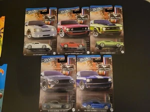 2025 Hot Wheels 60 Years of Ford Mustang Complete Set of 5 Cars Near Mint - Picture 1 of 6