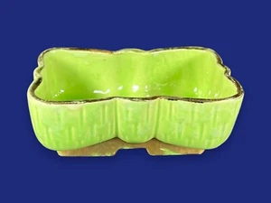 Vintage UPCO USA Pottery Green Rectangle Ceramic Planter - Picture 1 of 10