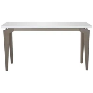 Safavieh Console Table 59" X 31.5" Spacious Table Top Wood Rectangle White/Grey - Picture 1 of 7
