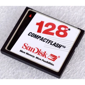 VINTAGE 128MB COMPACTFLASH MEMORY SANDISK SDCFB-128-101-70 COMPACT FLASH M589 - Bild 1 von 1