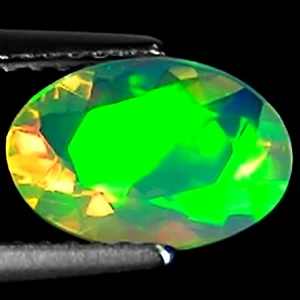 1.00 Ct Natural Ethiopian Faceted Opal Gemstone Multi Color Oval Cut - Picture 1 of 2