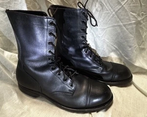 VTG Biltrite Black Leather Captoe Vietnam Combat Boots Size 11.5R Z41.1-1967/75 - Picture 1 of 20