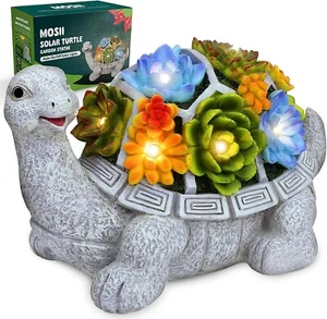 Mosii Solar Turtle Garden Statue Waterproof Ornament With 7 LED Lights - Gifts - Picture 1 of 8
