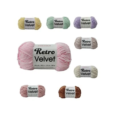 Premier RETRO VELVET Yarn 9.8oz 306 yds Choose color - Image 1 of 3