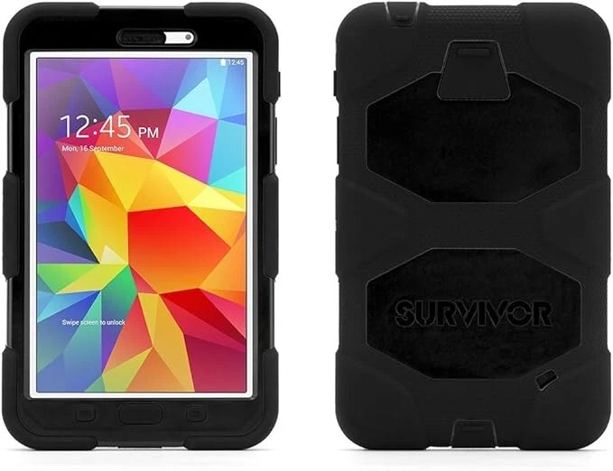 Griffin Black Survivor All-Terrain Case and Stand for Samsung Galaxy Tab 4 7.0" - Image 1 of 2