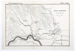 1878 IDAHO TERRITORIUM - SODA SPRINGS Karte ORIGINAL Bear River - Morristown - Bild 1 von 3