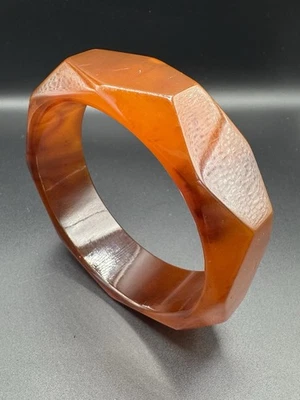 Vintage Bakelite Ice Tea Octagon Bangle - Image 1 of 4