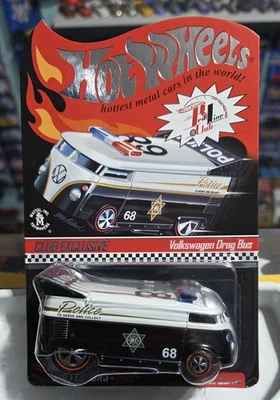 Volkswagen Drag Bus Police 2009 Hot Wheels RLC CON ESTUCHE Y BOTÓN 818/4000 INFERIOR # Foto 1 de 4