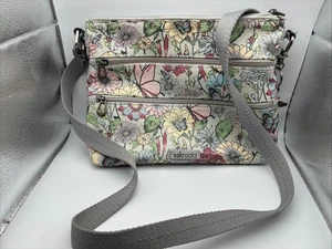 SakRoots Umhängetasche/Geldbörse, verstellbarer Riemen, Blumen Schmetterling Reißverschluss Top - Bild 1 von 9