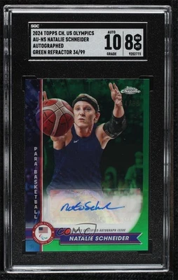 2024 Chrome US Olympic & Paralympic Team and Hopefuls /99 Natalie Schneider Auto - Image 1 of 2
