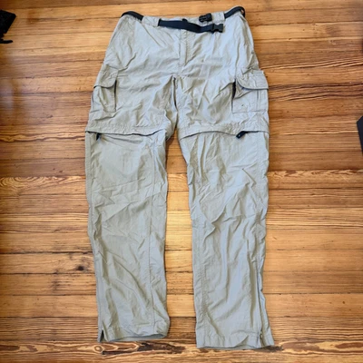 Magellan Outdoors Fish Gear Convertible Cargo Pants Men's Medium Zip-Off Khaki - Image 1 of 4