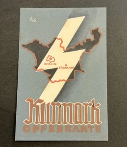 WWII WW2 German Third Reich Military War Kurmark Opferkarte Postcard - Picture 1 of 2