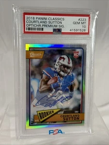 2018 Classics Significant Signatures Silver /50 Courtland Sutton Rookie PSA 10 - Bild 1 von 3