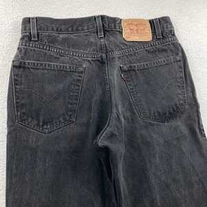 Jeans Vintage Levi's 550 Uomo 33x32 Nero Relaxed Fit Denim Conico Baggy 1999 - Foto 1 di 10