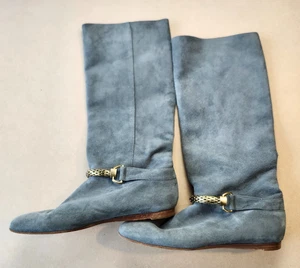 BOTKIER SELTENE GRAUE WILDLEDER STIEFEL VERO CUOMO Made In Italy Gr. 38 USA 6,5 - Bild 1 von 9