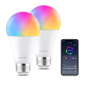 SwitchBot Smart LED Bulb E26 RGBCW 800lm Alexa Google Home Siri IFTTT Japan - Picture 1 of 34