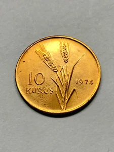 1974 Turkey 10 Kurus Unc+ #7875 - Picture 1 of 2