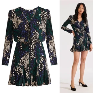 Veronica Beard Riggins Green Multicolor Patterned Mini Dress Size 10 - Picture 1 of 6