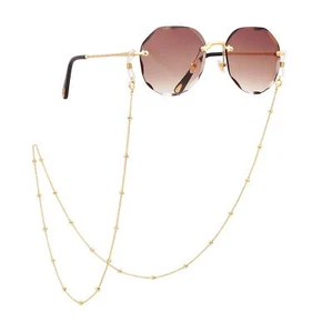 18K Gold Plated Eyeglass Chain for Women Sunglasses Strap Holder Reading Glas... - Picture 1 of 7