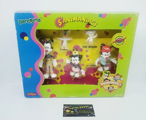 1994 ANIMANIACS Pinky & The Brain BEND-EMS BRAND NEW - RARE VINTAGE  JusToys Cover