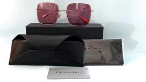 Christian Dior Stellaire1 DDBVC Square Gold Frame Sunglasses $550 NIB #13 - Picture 1 of 9