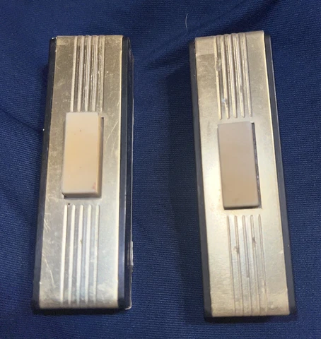 Vtg NuTone Doorbell Push Buttons/ Art Deco Style/ Untested/ For Parts Cover