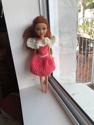 Crochet Pattern (UK or US) Doll Dress for Barbie or Disney Princess type dolls  - Image 1 of 4