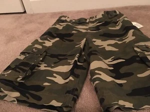 Faded Glory Boys Cargo Shorts Casual Size 18 Camouflage - Picture 1 of 6