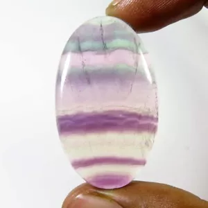 Cabochon multifluorite naturale 40x24 mm pietra preziosa ovale liscia liscia 65 carati FR-68 - Foto 1 di 4
