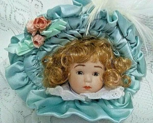 The Heirloom Tradition Maud Humphrey Bogart Vintage Muñeca Cabeza Adorno H1365  - Imagen 1 de 11