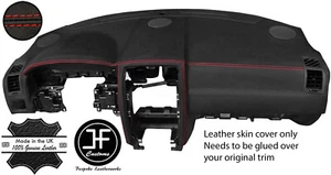 RED STITCH TOP DASH DASHBOARD LEATHER COVER FITS FITS CHRYSLER 300C 2005-2011 - Picture 1 of 2
