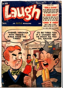 LAUGH #65 1954 ARCHIE CLOSE UP BETTY VERONICA JUGHEAD GOLDEN AGE 010124 - Picture 1 of 2
