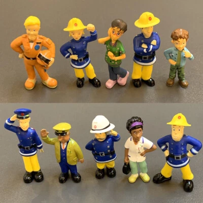 Juego de 10 figuras de bombero Sam & Crew Dylis Elvis acero centavo Trevor juguetes Topper Foto 1 de 4