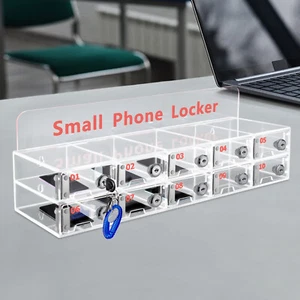 Armadietto cellulare acrilico 10 slot cellulare portaoggetti per ufficio scuola - Foto 1 di 16