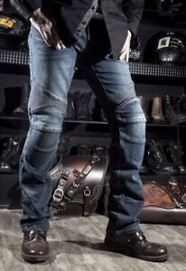 Riding Motorbike Pants Motorcycle Jeans Distressed Denim Protection Gear Pads