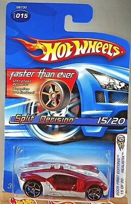 2005 Hot Wheels Faster Than Ever #15 First Editions-Realistix SPLIT DECISION Red - Image 1 of 4