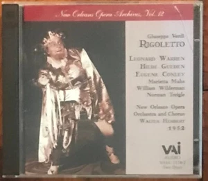 VERDI "RIGOLETTO" 1952 LIVE 2-CD RECORDING WARREN, GUEDEN, CONLEY, TREIGLE - Picture 1 of 1