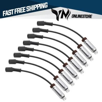 Conjunto de 8 fios de vela de ignição para CHEVY GMC 1999-2006 4.8L 5.3L 6.0L V8 748GG - Imagem 1 de 4