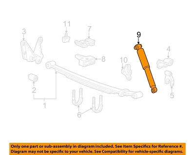 Componentes de suspensión trasera Ford OEM 03-07 Ranger - Amortiguador 7L5Z18125AK Foto 1 de 2