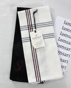 Herz & Hand mit Magnolie Beere & Karo Küchentuch 2er Set Baumwolle Neu mit Etikett - Bild 1 von 3