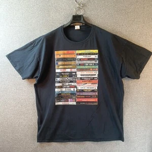90's West Coast Hip Hop Cassette Tape Shirt Mens XXXL Black Fruit Of The Loom - Picture 1 of 14